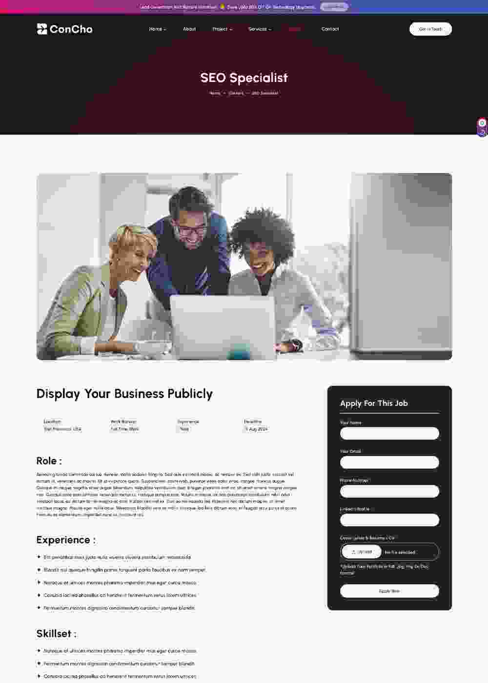 Landing Page
