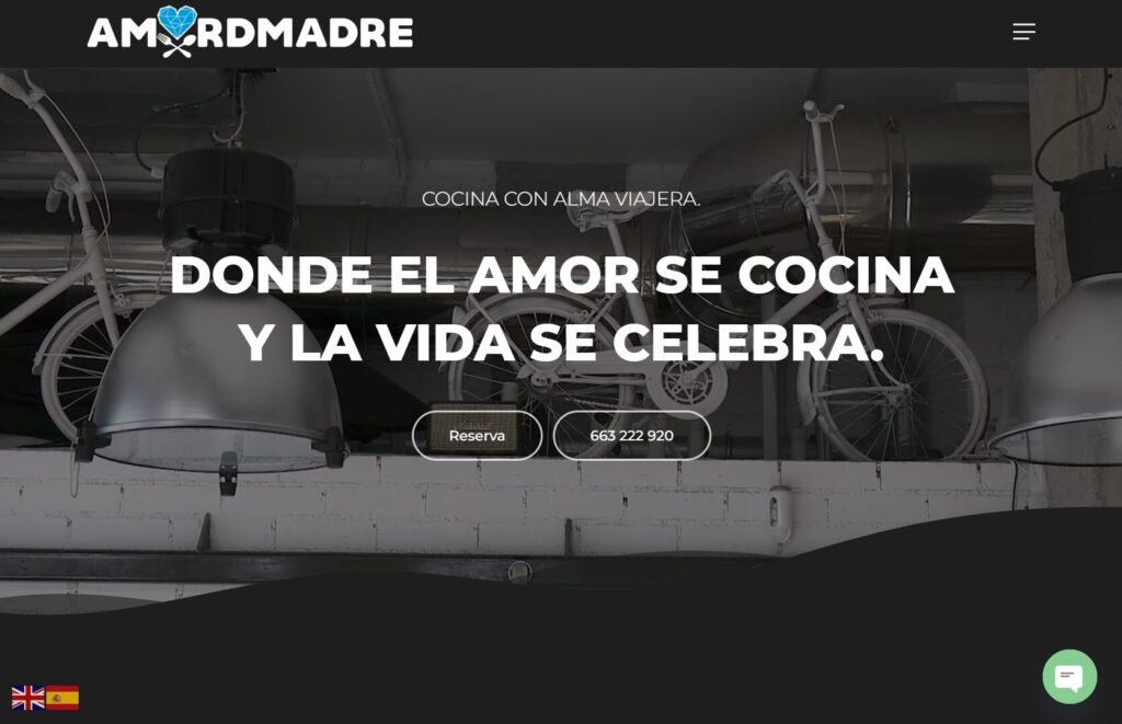 Nueva web de AmordMadre Restaurante